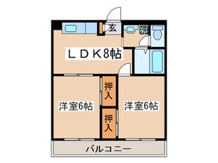 梅原マンションの物件間取画像